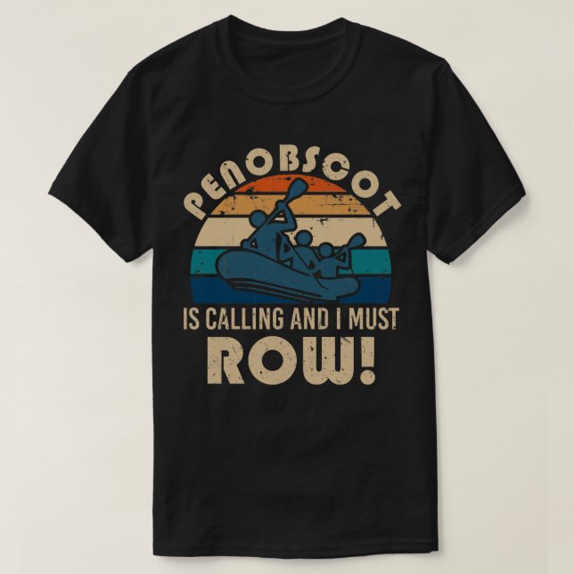 Camiseta Arte do rio Penobscot (Frente do Design)