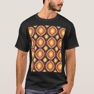 Camiseta Arte do século médio: fundo geométrico abstrato.