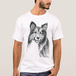 Camiseta Arte do SheepDog de Sheltie Shetland
