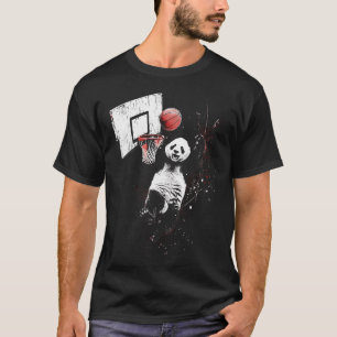 Camiseta Arte do Slam Dunk do Sketll Panda Bear Jogador Ske