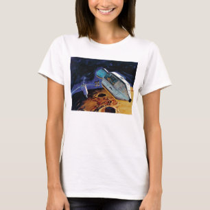 Camiseta Arte do Subsatélite da Apollo 15 da NASA em Órbita