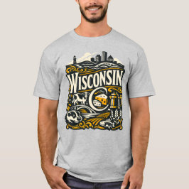 Camiseta Arte do Texugo Lácteo do Patrimônio do Estado de W