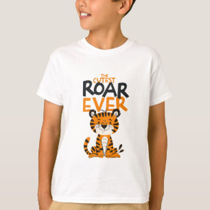 Camiseta Arte do Tigre Fofinho Rugindo