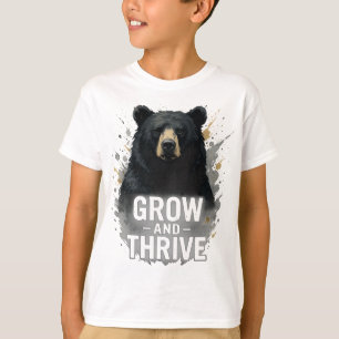 Camiseta Arte do Urso Negro Majestoso