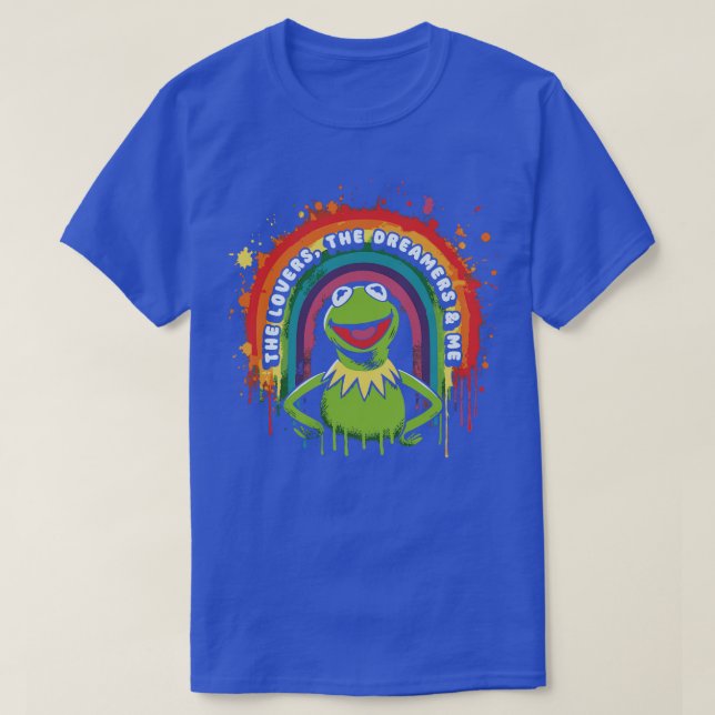 Camiseta Arte do ventilador Kermit da Conexão Arco-Íris (Frente do Design)