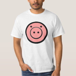 Camiseta Arte do Vetor Suíno Rosa-Rosa-Rosa-Grito-Grito-Gel