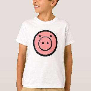 Camiseta Arte do Vetor Suíno Rosa-Rosa-Rosa-Grito-Grito-Gel