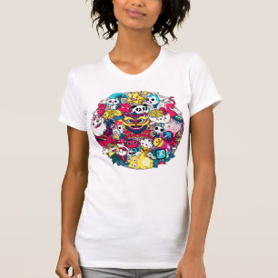 Camiseta Arte Doodle Japonesa