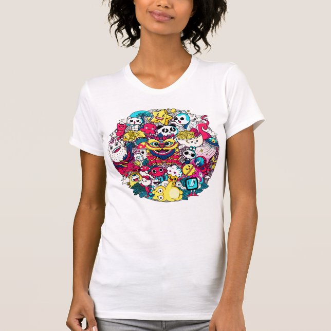 Camiseta Arte Doodle Japonesa (Frente)