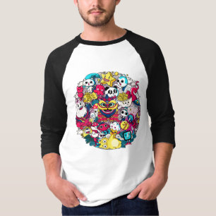 Camiseta Arte Doodle Japonesa