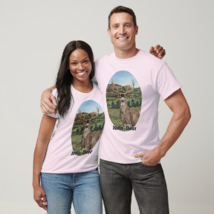 Camiseta Arte dos animais selvagens dos cervos de mula do