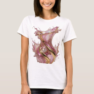 Camiseta Arte Dourada Artística CHUVA DOURADA DE BRILHO Art