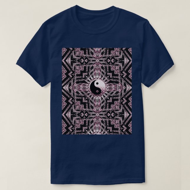 Camiseta Arte Dourada Preta Deco Nova Idade Fusão v2 Gráfic (Frente do Design)