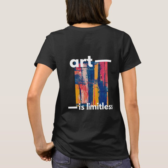 Camiseta Arte é design abstrato sem limites (Verso)