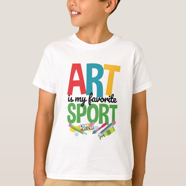 Camiseta Arte É Meu Professor De Arte Artista De Esporte Fa (Frente)
