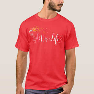 Camiseta Arte é pintura artística da vida