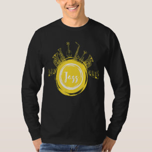 Camiseta Arte Editorial do Jazz Musicista Saxofonista