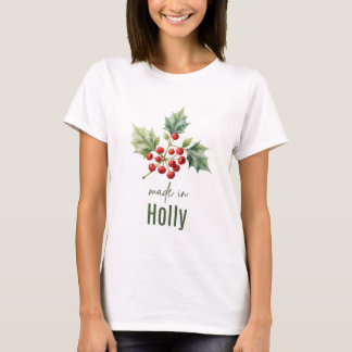 Camiseta Arte em aquarela da flor de nascimento do Natal -