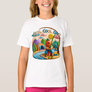 Camiseta Arte em Argila “Pai Muito Legal” Cena de Pesca Des