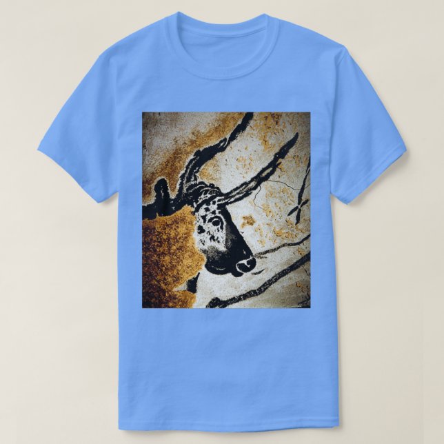 Camiseta Arte em Caverna Bull Lascaux (Frente do Design)