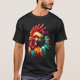 Camiseta Arte em frango legal para Música Amadurece o Natal