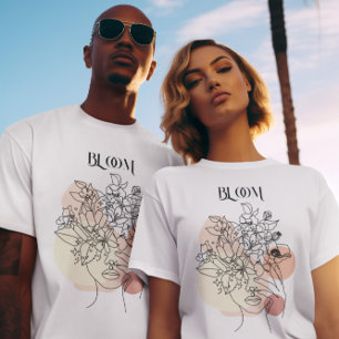Camiseta Arte em Linha da abstrato, Tonturas Terrestres