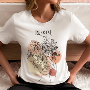 Camiseta Arte em Linha da abstrato, Tonturas Terrestres