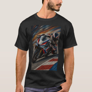 Camiseta Arte em Mosaico da Superbike Racing Apex