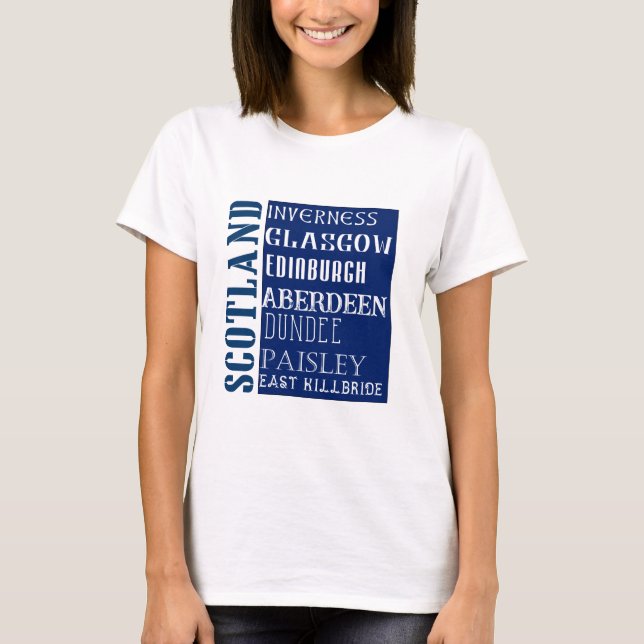 Camiseta Arte em Palavras do Metrô da Escócia (Frente)