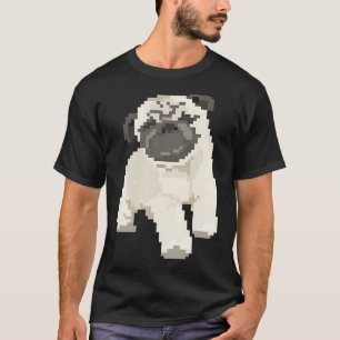 Camiseta Arte em Pixel de Cachorro Pug - Amantes de Pug Fof
