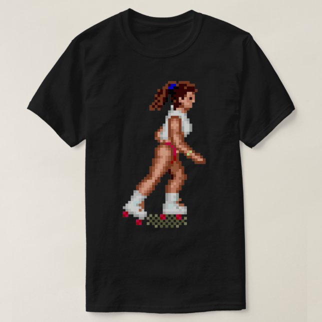 Camiseta Arte em Pixel do Skate dos Jogos da Califórnia (Frente do Design)