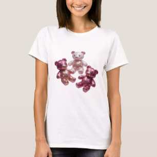 Camiseta Arte em Prata Artística TRÊS URSINHOS BRILHANTES e