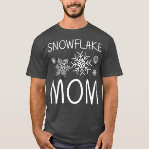 Camiseta Arte Engraçada Com Floco De Neve Para Mamãe Mulher