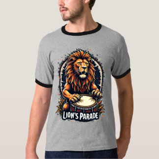 Camiseta Arte engraçada da Parada do Tambor do Leão: Impres