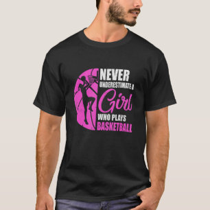 Camiseta Arte Engraçada De Basquete Para Jovens Meninas Bas