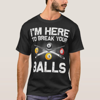 Camiseta Arte engraçada de bilhar para homens e mulheres qu