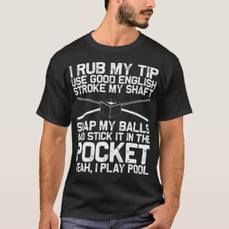 Camiseta Arte engraçada de bilhar para jogadores de 8 Ball 
