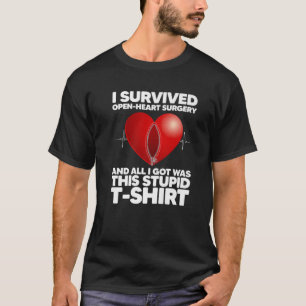 Camiseta Arte Engraçada De Cirurgia Cardíaca Aberta Para 