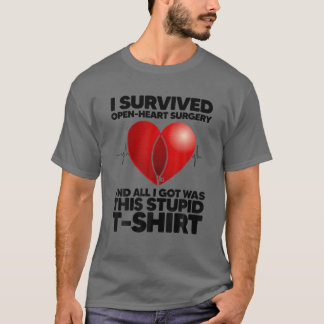 Camiseta Arte Engraçada De Cirurgia Cardíaca Aberta Para Ho