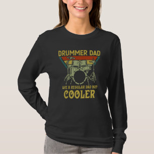 Camiseta Arte Engraçada De Drummer Para Homens Pais Pai Bat