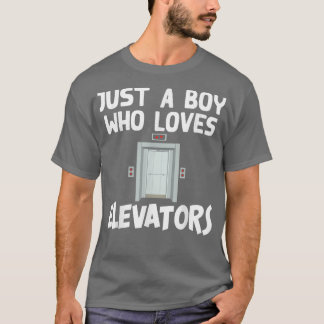 Camiseta Arte Engraçada De Elevador Para Rapazes Elevator L