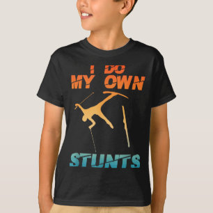 Camiseta Arte engraçada de esqui nórdico nas montanhas para
