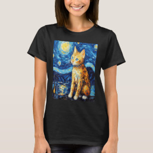 Camiseta Arte engraçada de gato pintura Amante de Gato Noit