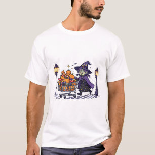 Camiseta Arte engraçada de Halloween: corrida de compras de