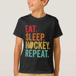 Camiseta Arte engraçada de hóquei para meninos, crianças, h