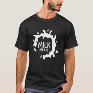 Camiseta Arte engraçada de leite para homens mulheres crian
