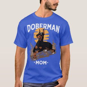 Camiseta Arte engraçada de mãe de Doberman para mulheres, m