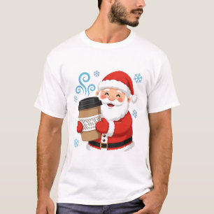 Camiseta Arte engraçada de Natal Combustível de café de Pap