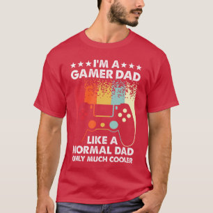 Camiseta Arte engraçada de pai gamer para homens console de