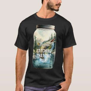 Camiseta Arte Engraçada de Pesca para Homens Rapazes Pescad